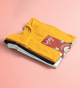 Notorious Itadori Cotton Yellow Tshirt For Mens and Boys