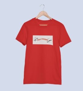 Anime Printed Itadori Cotton Red Tshirt For Mens and Boys