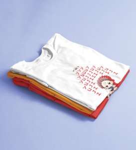 Evil Eye Itadori Cotton White Printed Tshirt For Mens and Boys