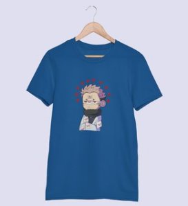 Pissed Itadori Cotton Blue Tshirt For Mens and Boys