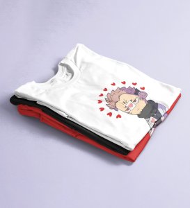 Pissed Itadori Cotton White Tshirt For Mens and Boys