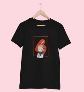 Itadori Anime Cotton Black Tshirt For Mens and Boys