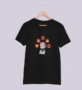 Anime Cotton Black Tshirt For Mens and Boys