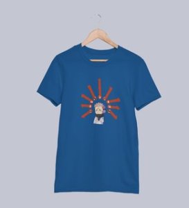 Five Faces Of Itadori Cotton Blue Printed Tshirt For Mens and Boys