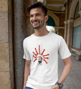 Five Faces Of Itadori Cotton White Printed Tshirt For Mens and Boys
