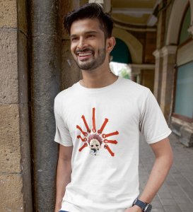 Anime Printed Itadori Cotton White Tshirt For Mens and Boys