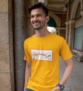 Itadori Two Faces, Printed Cotton Yellow Tshirt For Mens and Boys