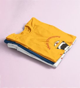 Anime Printed Itadori Cotton Yellow Tshirt For Mens and Boys