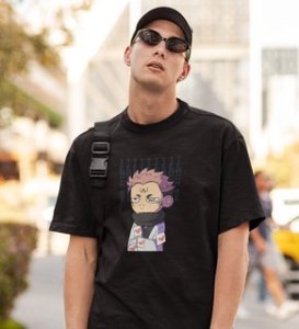 Yuji Itadori Cotton Black Tshirt For Mens and Boys