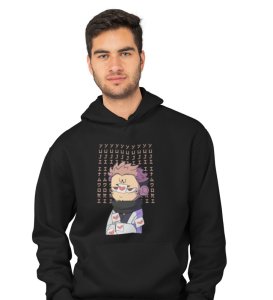 Itadori In Love Printed Cotton Black Hoodies For Mens and Boys