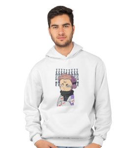 Yuji Itadori Printed Cotton White Hoodies For Mens and Boys