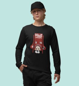 Notorious Itadori Cotton Black Full Sleeves Tshirt For Mens and Boys