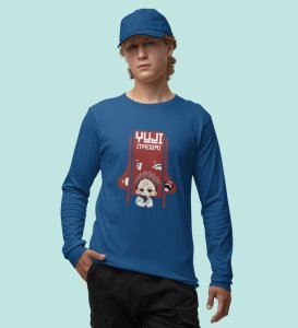 Notorious Itadori Cotton Blue Full Sleeves Tshirt For Mens and Boys
