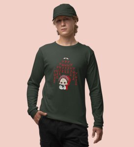 Yuji Itadori Printed Cotton Green Full Sleeves Tshirt For Mens and Boys