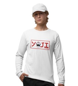 Yuji Itadori Printed Cotton White Full Sleeves Tshirt For Mens and Boys
