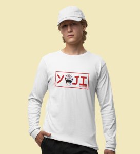 Yuji Itadori Printed Cotton White Full Sleeves Tshirt For Mens and Boys