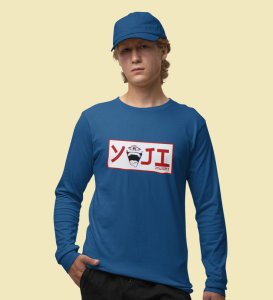 Evil Eye Itadori Cotton Blue Printed Full Sleeves Tshirt For Mens and Boys