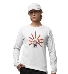 Itadori's Five Faces Cotton White Full Sleeves Tshirt For Mens and Boys