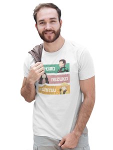 Demon Slayer Characters - White printed cotton t-shirt - Comfortable and Stylish Tshirt