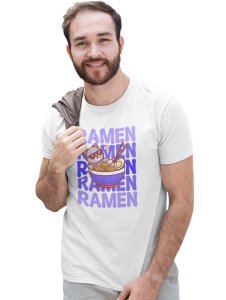 Ramen - White printed cotton t-shirt - Comfortable and Stylish Tshirt