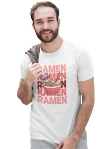 Cat in bowl - White printed cotton t-shirt - Comfortable and Stylish Tshirt