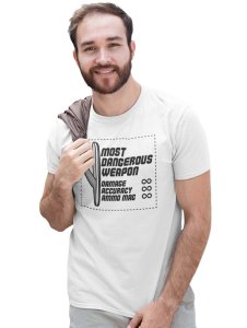 Slipper -White printed cotton t-shirt - Comfortable and Stylish Tshirt