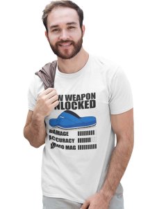 New weapon- White printed cotton t-shirt - Comfortable and Stylish Tshirt