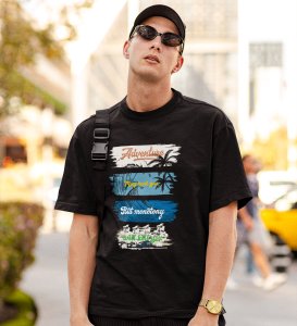 JD.TRENDS Monotony Will KIll Black Round Neck Cotton Half Sleeved Men's T-Shirt with Printed Graphics