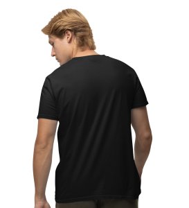 JD.TRENDS Start The Adventure Black Round Neck Cotton Half Sleeved Men's T-Shirt with Printed Graphics