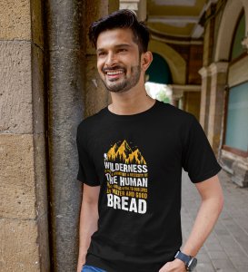 Water and good bread Printed t-shirts - Clothes for travelers and riders -for mens - suitable for all kinds of Adventurous journey- best gifting item for friends and family.