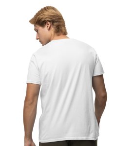 Santa's Helper White Round Neck Cotton Half Sleeved Men's T-Shirt with Printed Graphics