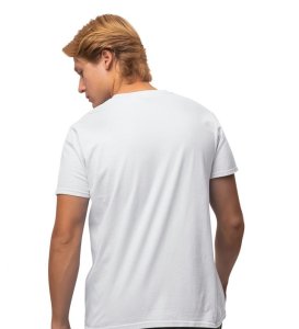 Acid Life White Printed Round Neck T Shirt for Men