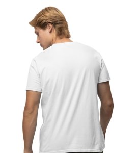 Tangled Souls Round Neck Half Sleeves White Printed Graphic T Shirt