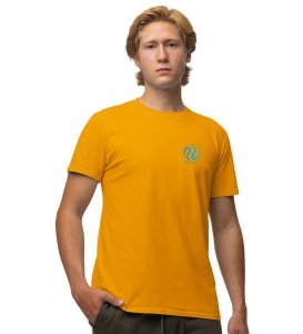 Cash With Wings Yellow Round Neck Cotton Half Sleeved Men's T-Shirt with Printed Graphics
