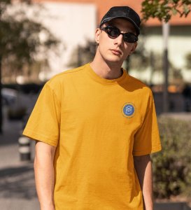 My Type Of Weath Wings Yellow Round Neck Cotton Half Sleeved Men's T-Shirt with Printed Graphics