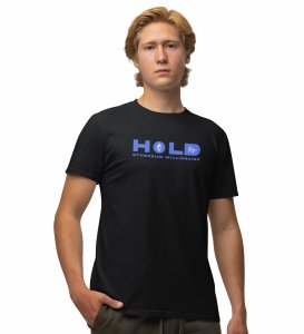 Hold Wings Black Round Neck Cotton Half Sleeved Mens TShirt with Printed Graphics