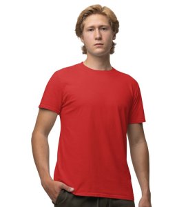 To The Moon Wings Red Round Neck Cotton Half Sleeved Men's T-Shirt with Printed Graphics