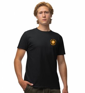I Am Rich Wings Black Round Neck Cotton Half Sleeved Mens TShirt with Printed Graphics