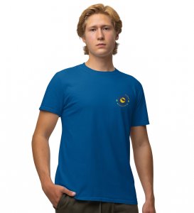Future Of Money Wings Blue Round Neck Cotton Half Sleeved Mens TShirt with Printed Graphics
