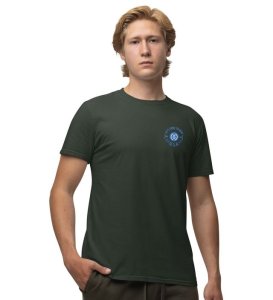 Time To Buy Wings Green Round Neck Cotton Half Sleeved Men's T-Shirt with Printed Graphics