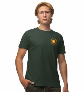 I Am Rich  Wings Green Round Neck Cotton Half Sleeved Men's T Shirt with Printed Graphics