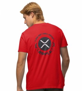 I Will Grow Wings Red Round Neck Cotton Half Sleeved Men's T Shirt with Printed Graphics