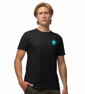Promise Of Cardano Wings Black Round Neck Cotton Half Sleeved Men's T Shirt with Printed Graphics