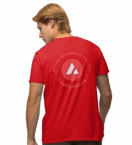Money Of 2025 Wings Red Round Neck Cotton Half Sleeved Men's T Shirt with Printed Graphics