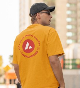 Money Of 2025 Wings Yellow Round Neck Cotton Half Sleeved Men's T Shirt with Printed Graphics