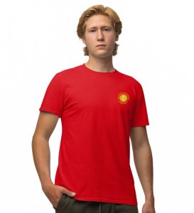 Crypto King Wings Red Round Neck Cotton Half Sleeved Men's T Shirt with Printed Graphics