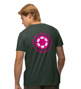 Killer Of Wallet Wings Green Round Neck Cotton Half Sleeved Men's T Shirt with Printed Graphics