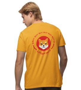 Just Buy Wings Yellow Round Neck Cotton Half Sleeved Men's T Shirt with Printed Graphics