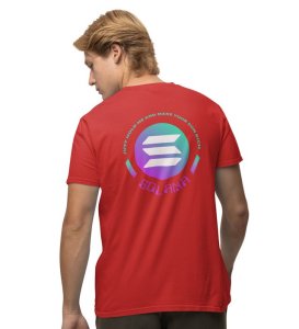 Make Your Son Rich Wings Red Round Neck Cotton Half Sleeved Men's T Shirt with Printed Graphics