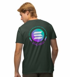 Make Your Son Rich Wings Green Round Neck Cotton Half Sleeved Men's T Shirt with Printed Graphics